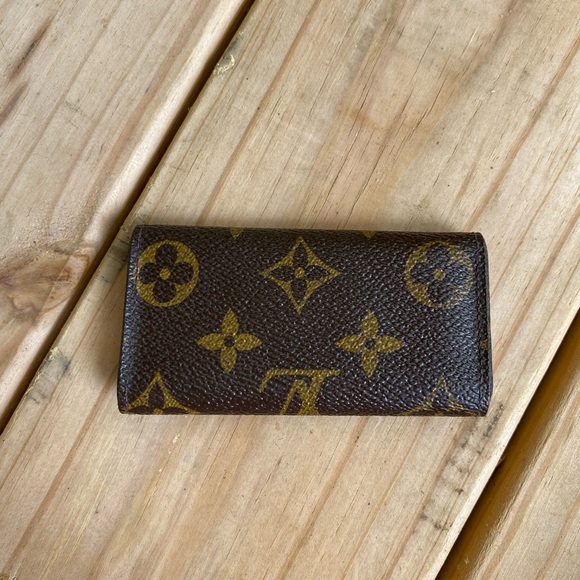 Authentic Louis Vuitton classic monogram canvas 4 keyholder brown gold - Picture 5 of 7